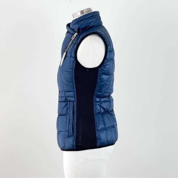 Calvin Klein Performance Down Vest Womens Blue Puffer Quilted Full Zip XS - Picture 2 of 7